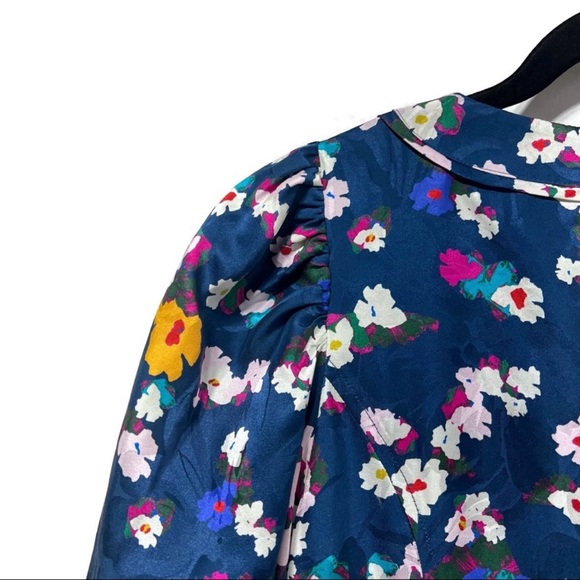 $695 TANYA TAYLOR
Thelma Blue Floral Silk Dress Sz 8 NWT - Picture 6 of 11